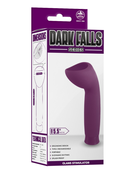 NMC 5.5 INCH RECHARGEABLE SILICONE 10 FUNCTIONS SPEED GLANS STIMULATOR PURPLE